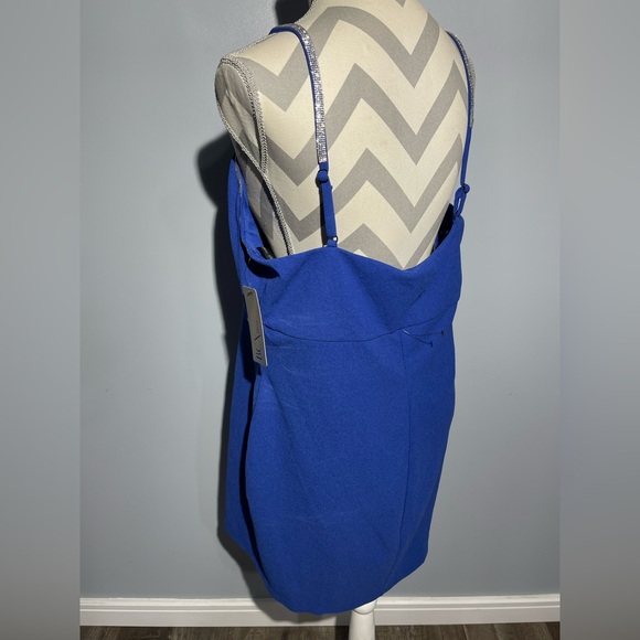 BCX Royal Blue Mini Dress with Silver Accents - Picture 3 of 11